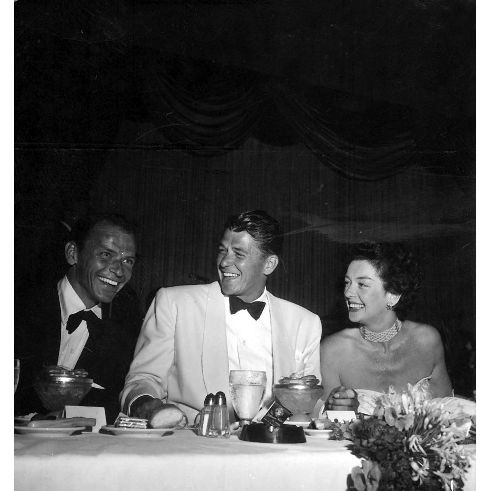 Frank Sinatra with Ronald Reagan and Rosalind Russell Photo Print Image 1