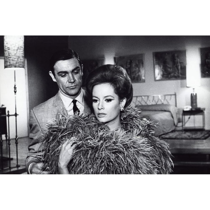 A film still of Sean Connery and Luciana Paluzzi in Thunderball Photo Print Image 1