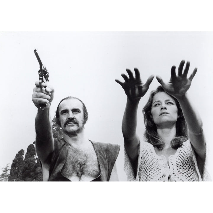 Film still of Sean Connery pointing a gun in Zardoz Photo Print Image 2