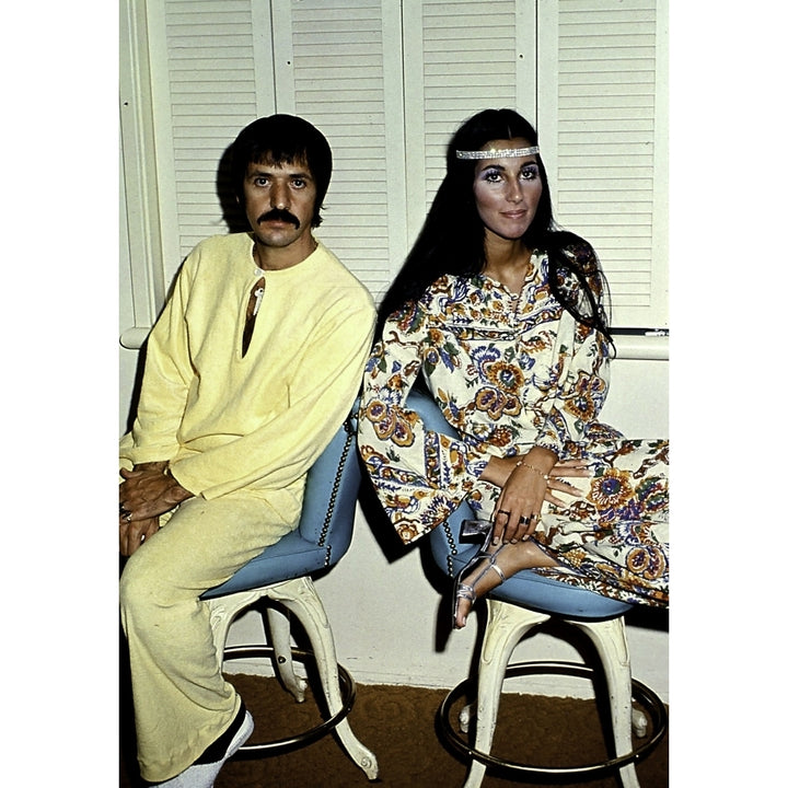 A Sonny And Cher sitting on chairs Photo Print Image 1