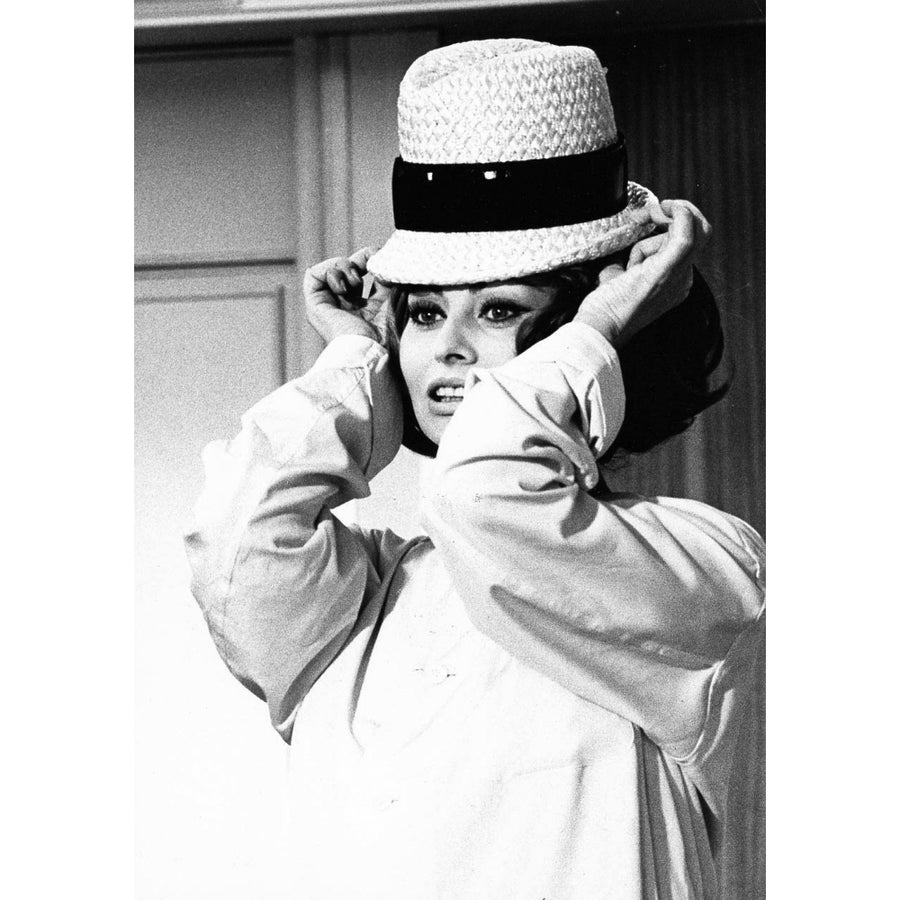 Sophia Loren wearing a hat Photo Print Image 1