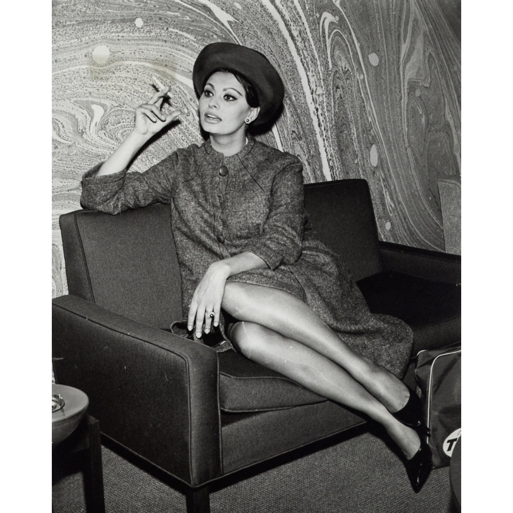 Sophia Loren smoking on a sofa Photo Print Image 2