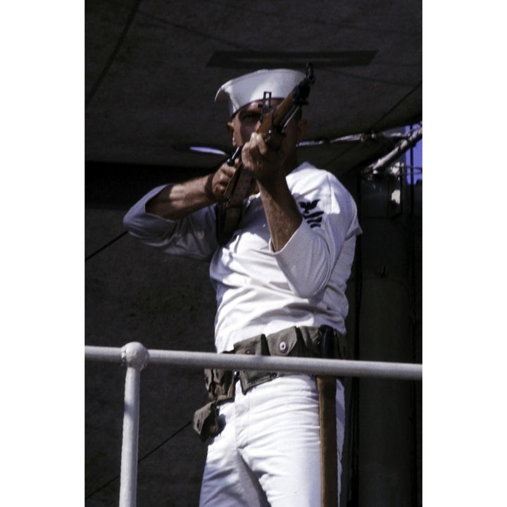 Film Still of Steve McQueen dressed as a sailor in The Sand Pebbles Photo Print Image 1