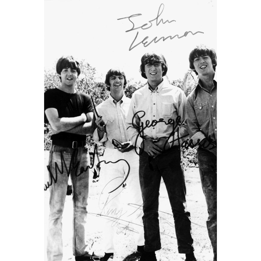 Signed The Beatles Photo Print Image 1