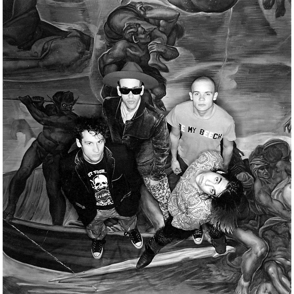 The Red Hot Chili Peppers standing on a mural Photo Print Image 2