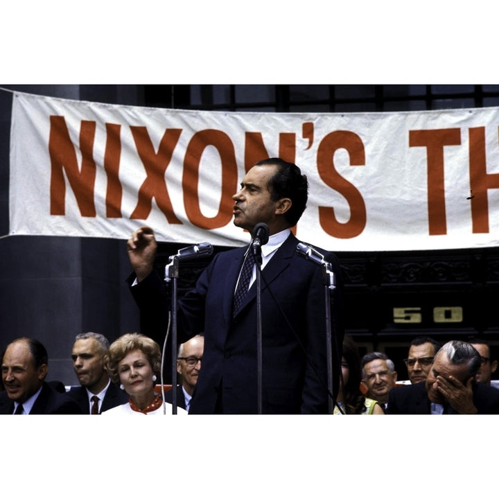 Richard Nixon giving a speech Photo Print Image 1