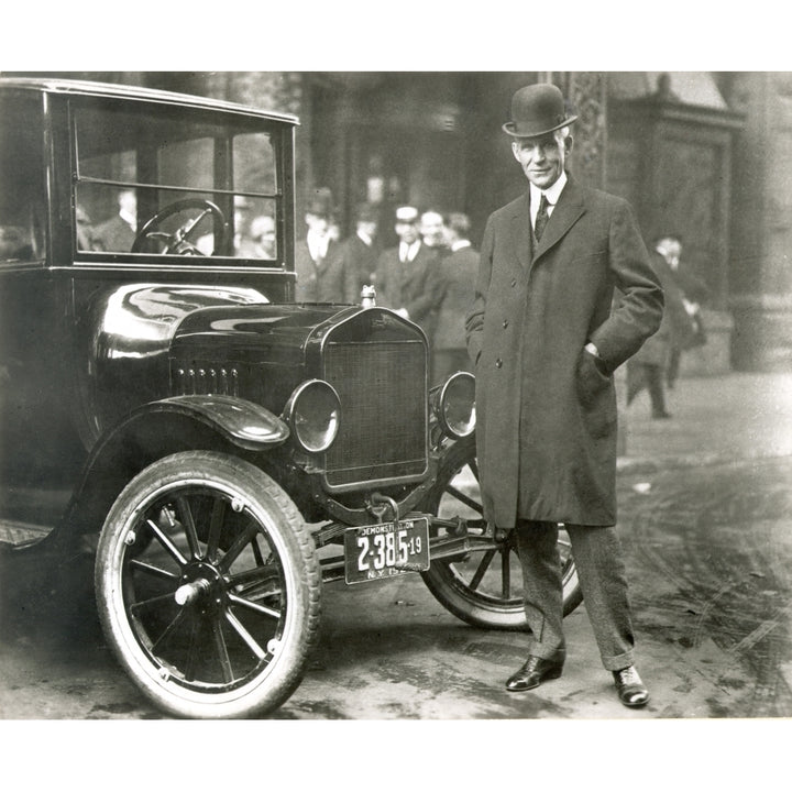 Henry Ford . Namerican Automobile Manufacturer. Photographed With One Of His Model T Automobiles C1920. Image 2