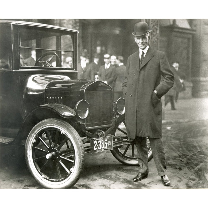 Henry Ford . Namerican Automobile Manufacturer. Photographed With One Of His Model T Automobiles C1920. Image 1