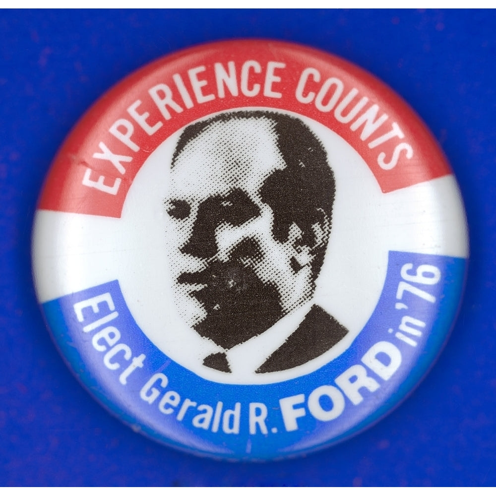 Presidential Campaign1976. Nrepublican Campaign Button From The 1976 Presidential Election Featuring Gerald Ford. Print Image 1