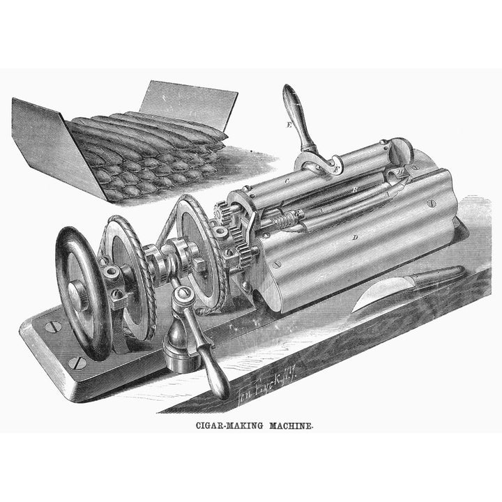 Cigar-Making Machine 1870. Nline Engraving American 1870. Poster Print by Image 1