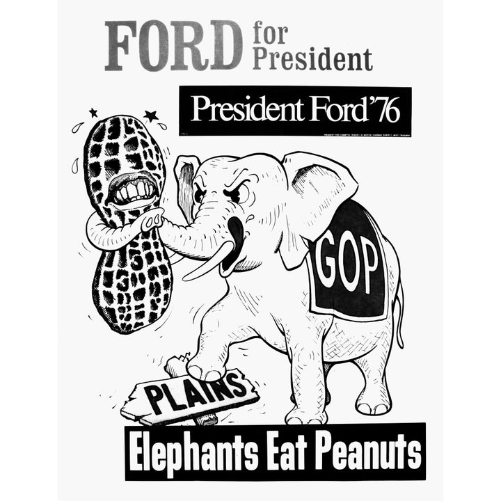 Presidential Campaign 1976. NFord For President Republican Campaign Poster Supporting Gerald Ford. The Republican Image 1