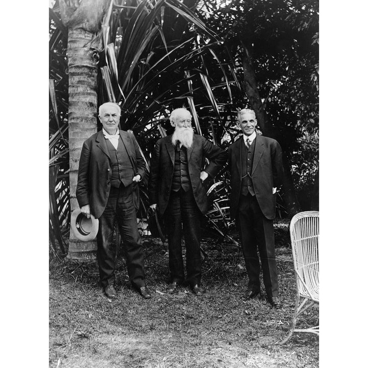 Thomas Edison . Namerican Inventor. Photographed With John Burroughs And Henry Ford At EdisonS Home In Ft. Image 1