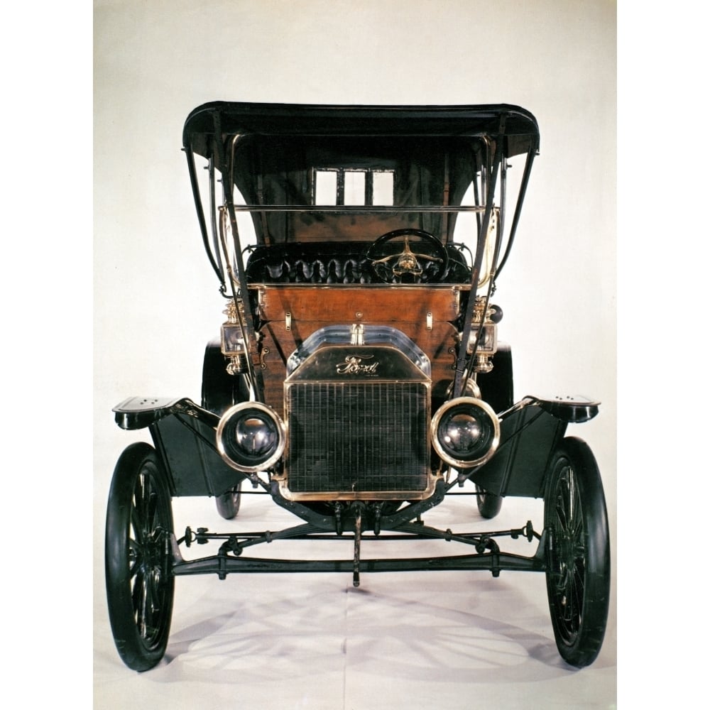 Model T Ford 1910. Nmodel T Ford With Brass Radiator Head Lamps And Fittings And A Cherrywood Dash 1910. Print by Image 1