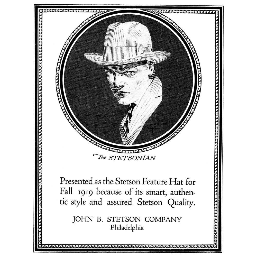 Ad Stetson Company 1919. Namerican Advertisement For The Stetson Feature Hat For The Fall 1919 Season. Print by Image 1