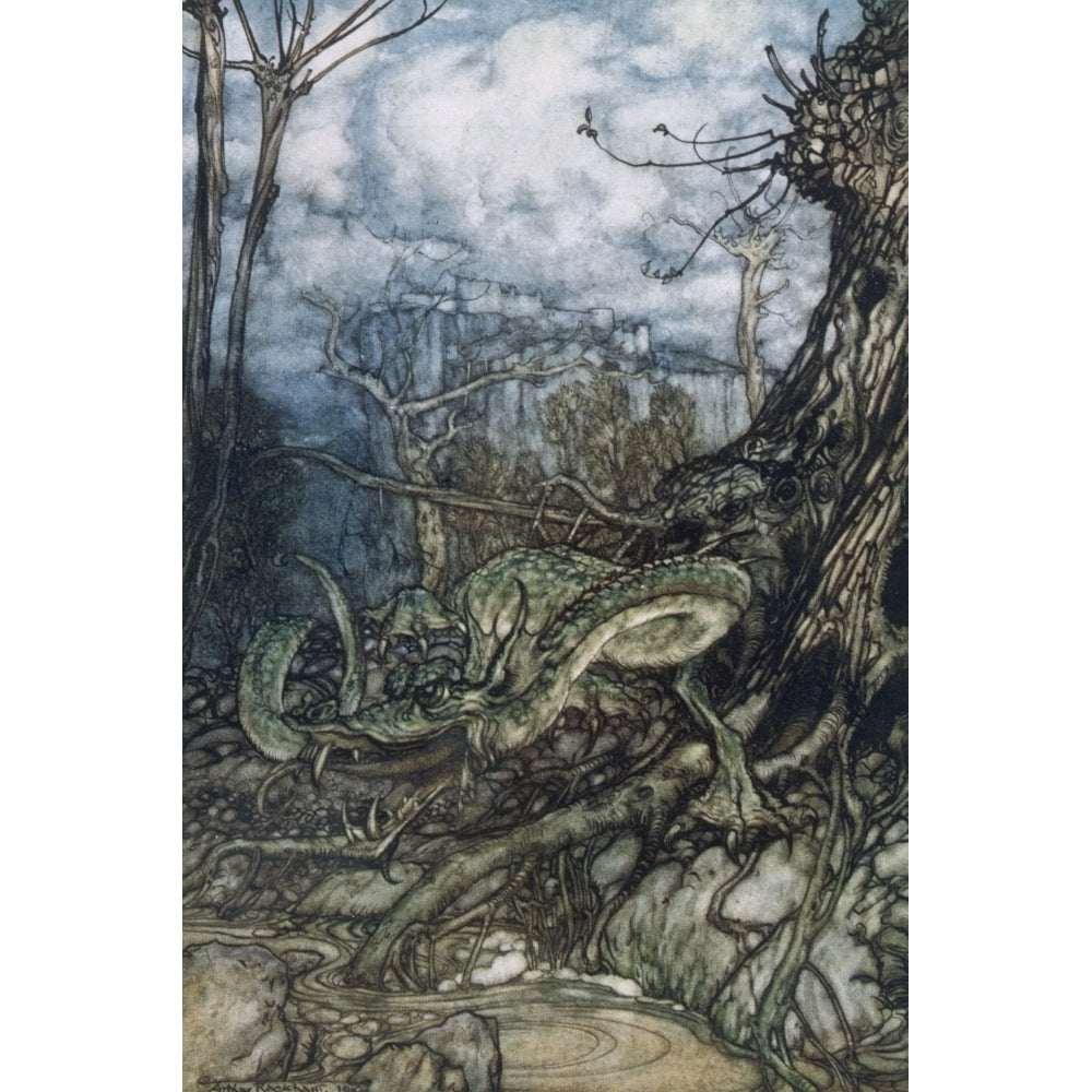 Green Dragon Poster Print By Mary Evans Picture Libraryarthur Rackham Image 1