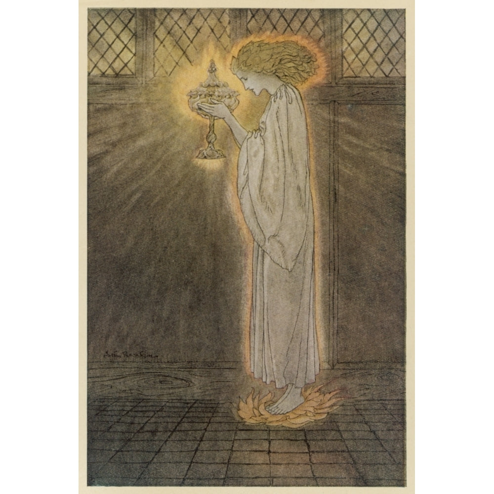 Maiden And Grail Poster Print By Mary Evans Picture Libraryarthur Rackham Image 2