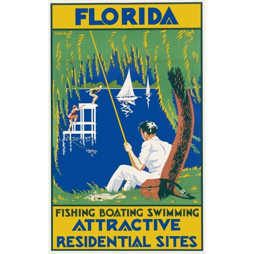 Florida Travel Poster Poster Print By Mary Evans Picture Libraryonslow Auctions Limited Image 1