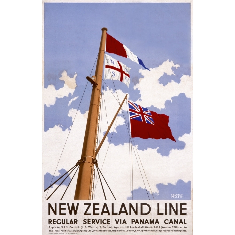 Poster Advertising Zealand Line Poster Print By Mary Evans Picture Libraryonslow Auctions Limited Image 2