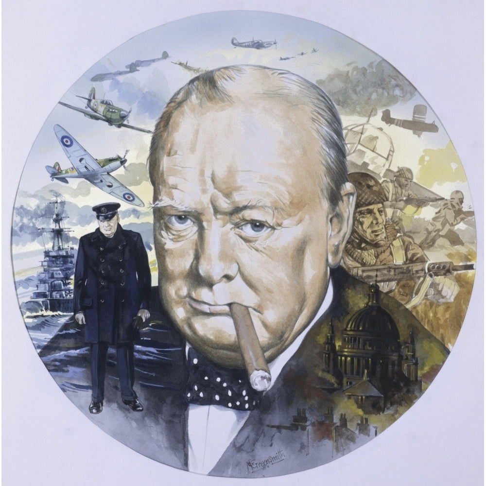 Winston Churchill Poster Print By Malcolm Greensmith ?? Adrian Bradburymary Evans Image 1