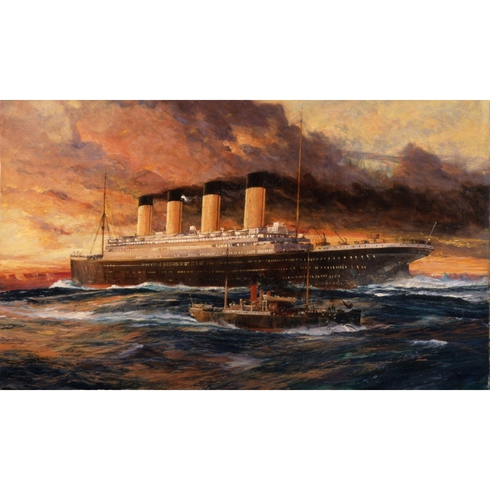 White Star Line Cruise Liner - Rms Titanic Poster Print By Mary Evans Picture Libraryonslow Auctions Limited Image 2