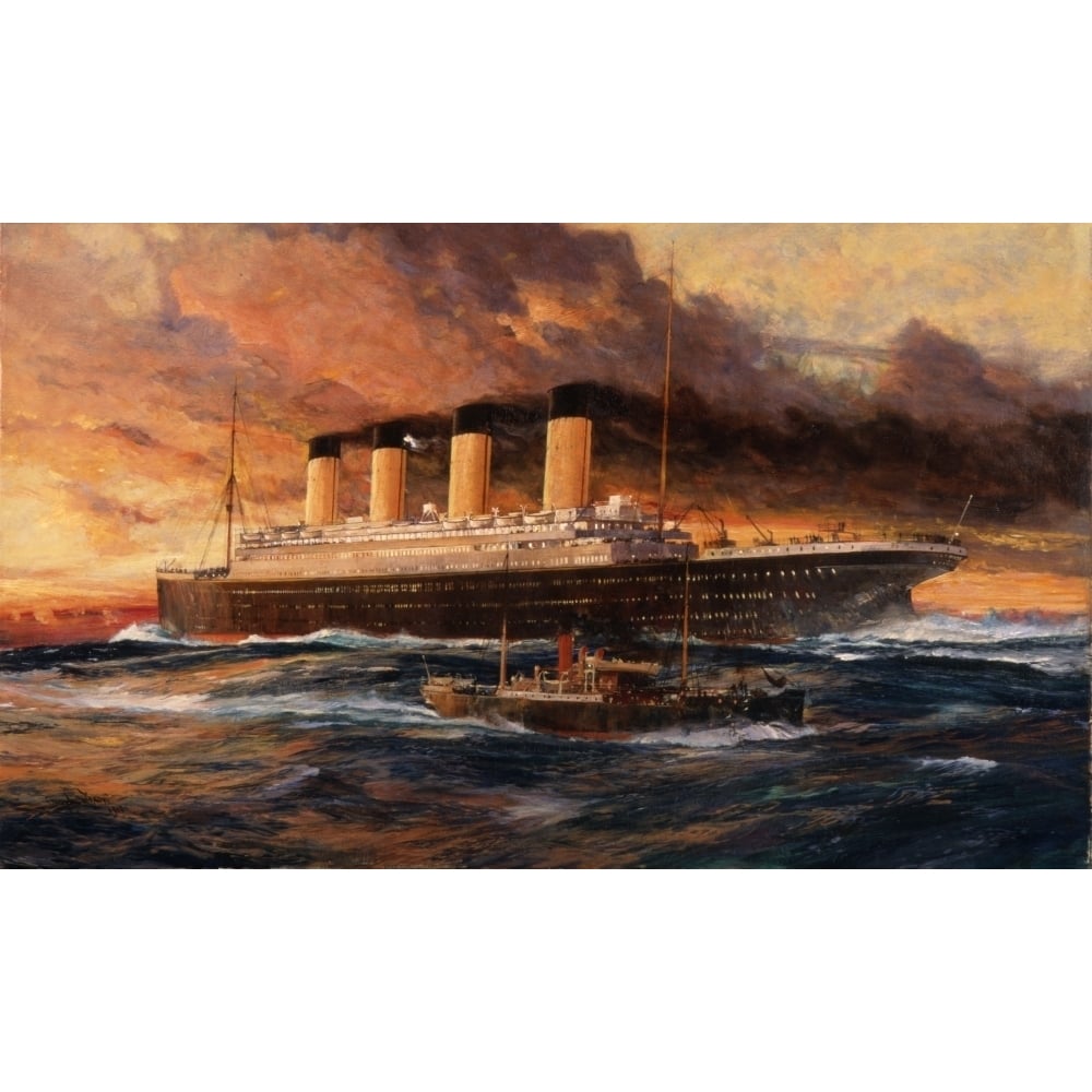 White Star Line Cruise Liner - Rms Titanic Poster Print By Mary Evans Picture Libraryonslow Auctions Limited Image 1