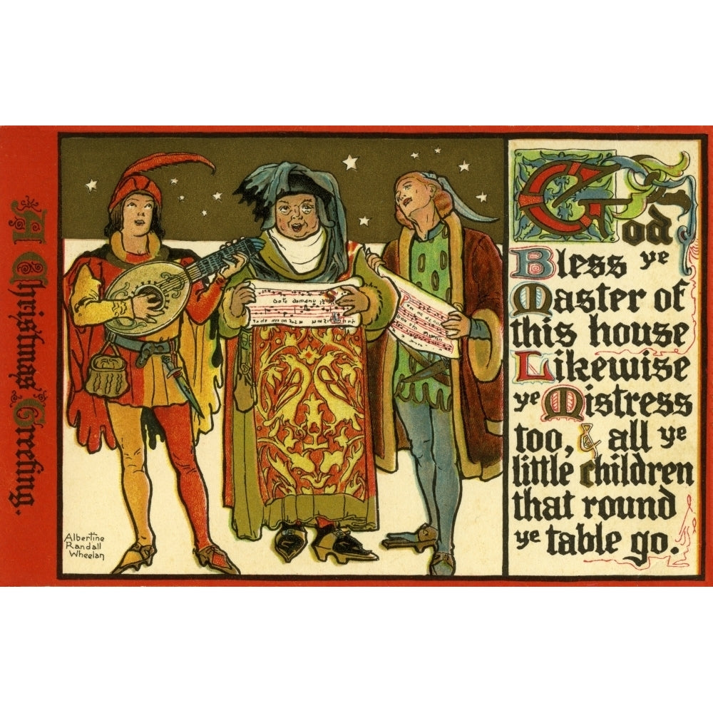 Christmas - Medieval Carollers Poster Print By Mary Evans Picture Librarypeter and Dawn Cope Collection Image 1