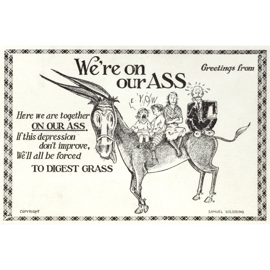 Great Depression Cartoon Poster Print By Mary Evans Grenville Collins Postcard Collection Image 1