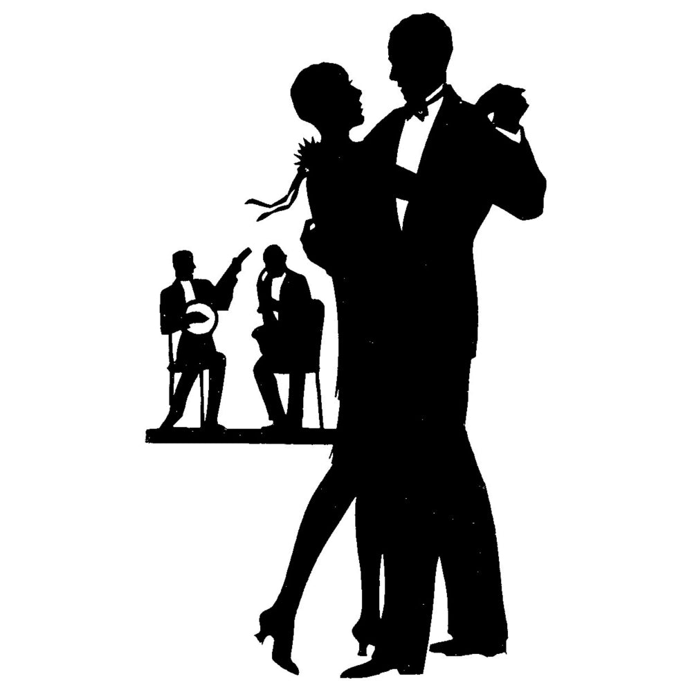 Silhouette Of Stylish Couple Dancing Poster Print By ??H L Oakley Mary Evans Image 1