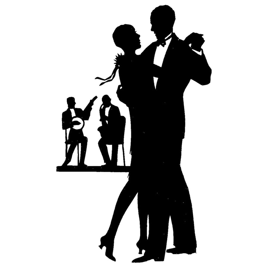 Silhouette Of Stylish Couple Dancing Poster Print By ??H L Oakley Mary Evans Image 1