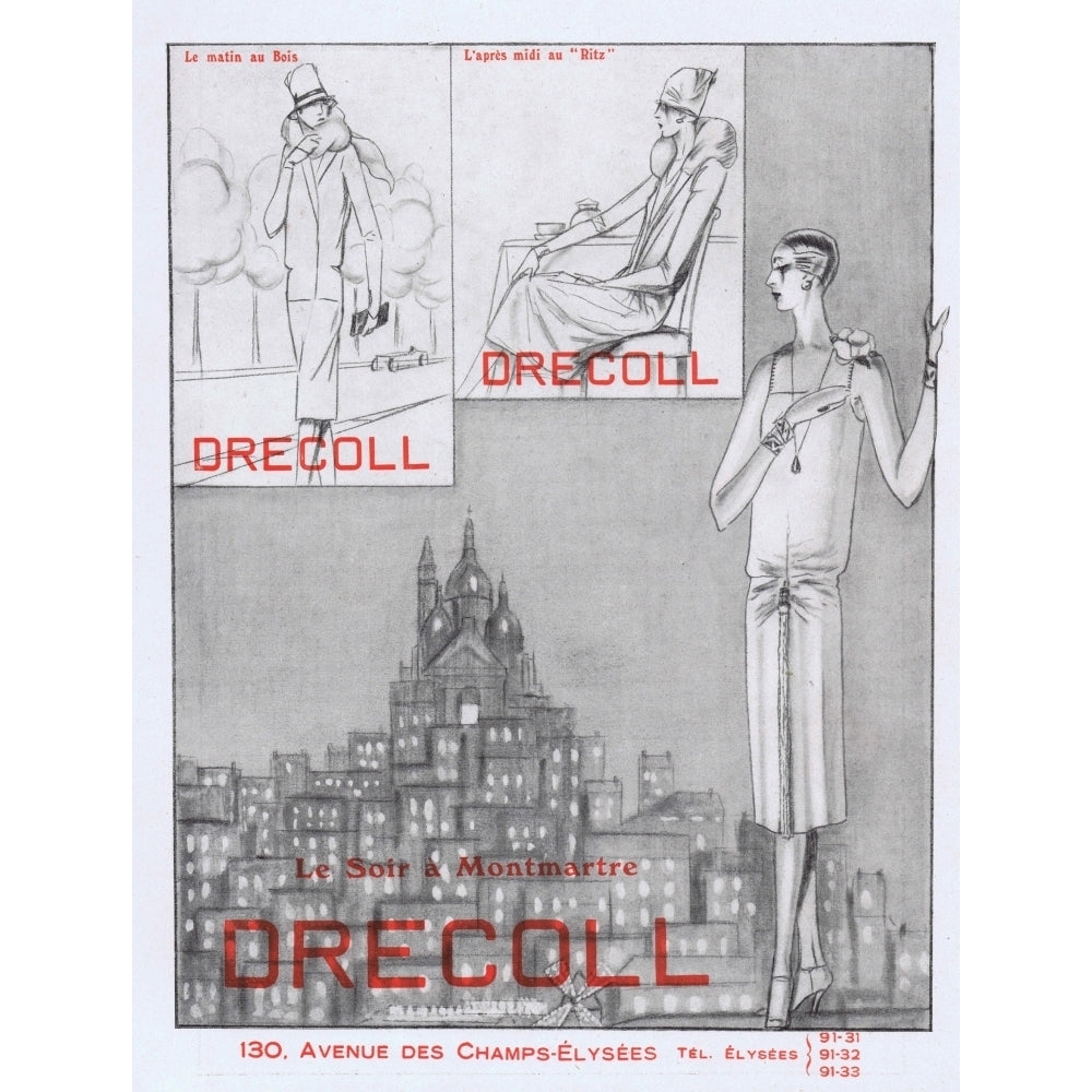 Advert For Drecoll Couture 1927 Poster Print By Mary Evans Jazz Age Club Collection Image 2