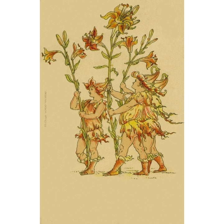 Flower Fairies From A Masque Of Flowers Poster Print By Mary Evans Picture Librarypeter and Dawn Cope Collection Image 1