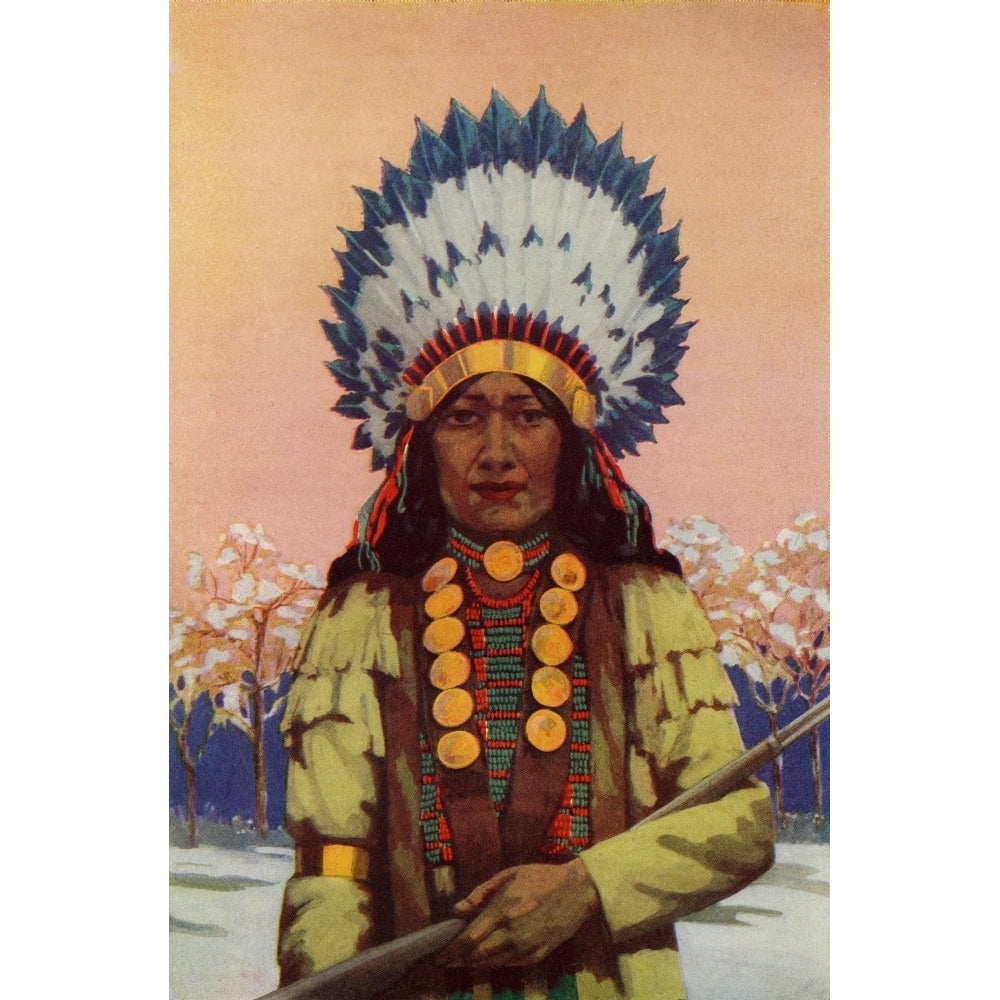 Red Indian Chief Poster Print By Mary Evans Picture Librarypeter and Dawn Cope Collection Image 1