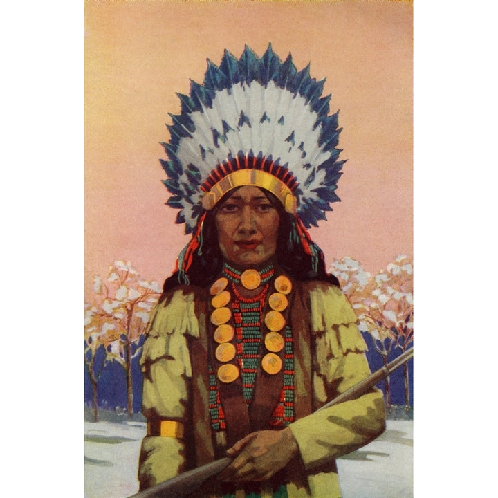 Red Indian Chief Poster Print By Mary Evans Picture Librarypeter and Dawn Cope Collection Image 2