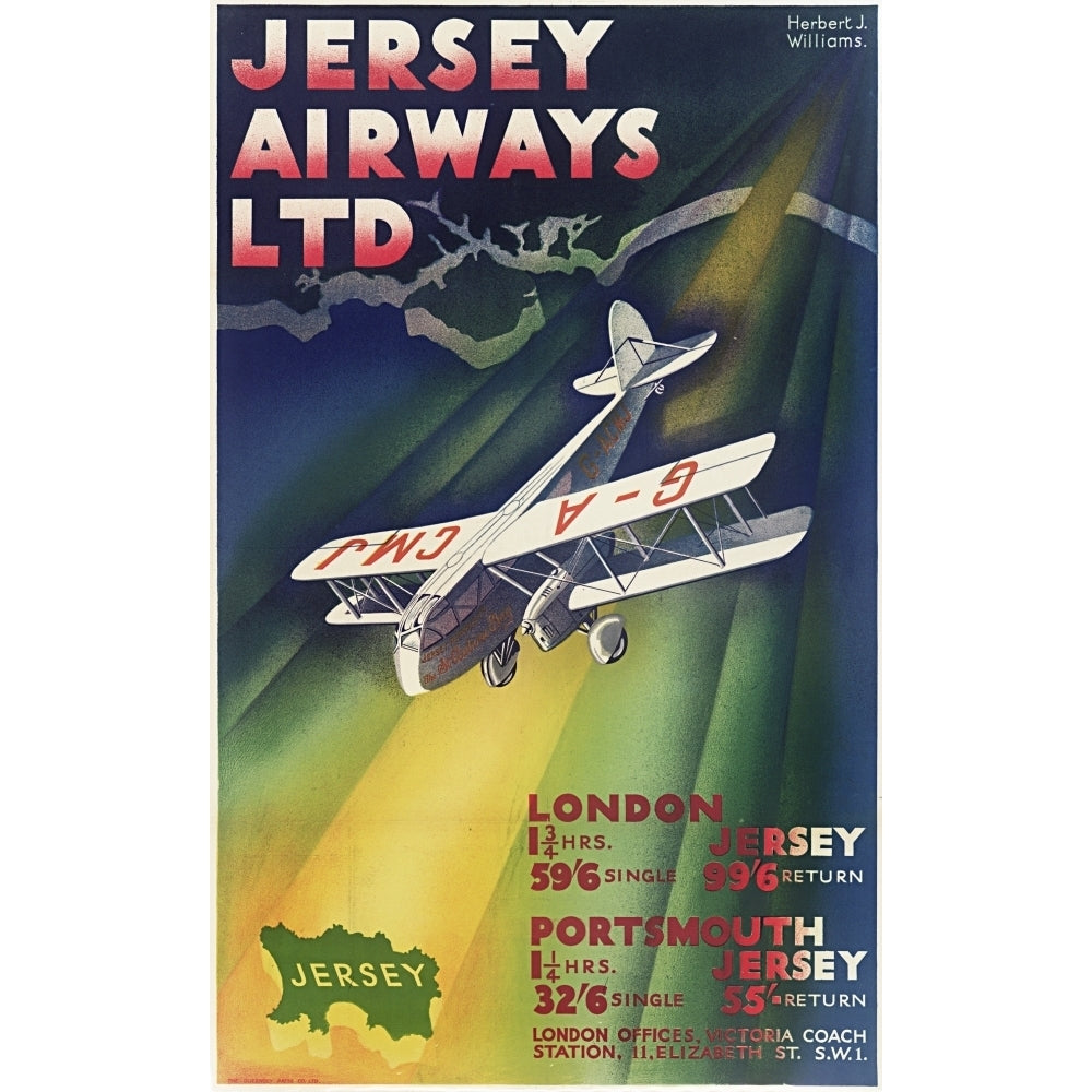 Jersey Airways Poster Poster Print By ??The Royal Aeronautical Society Mary Evans Image 2