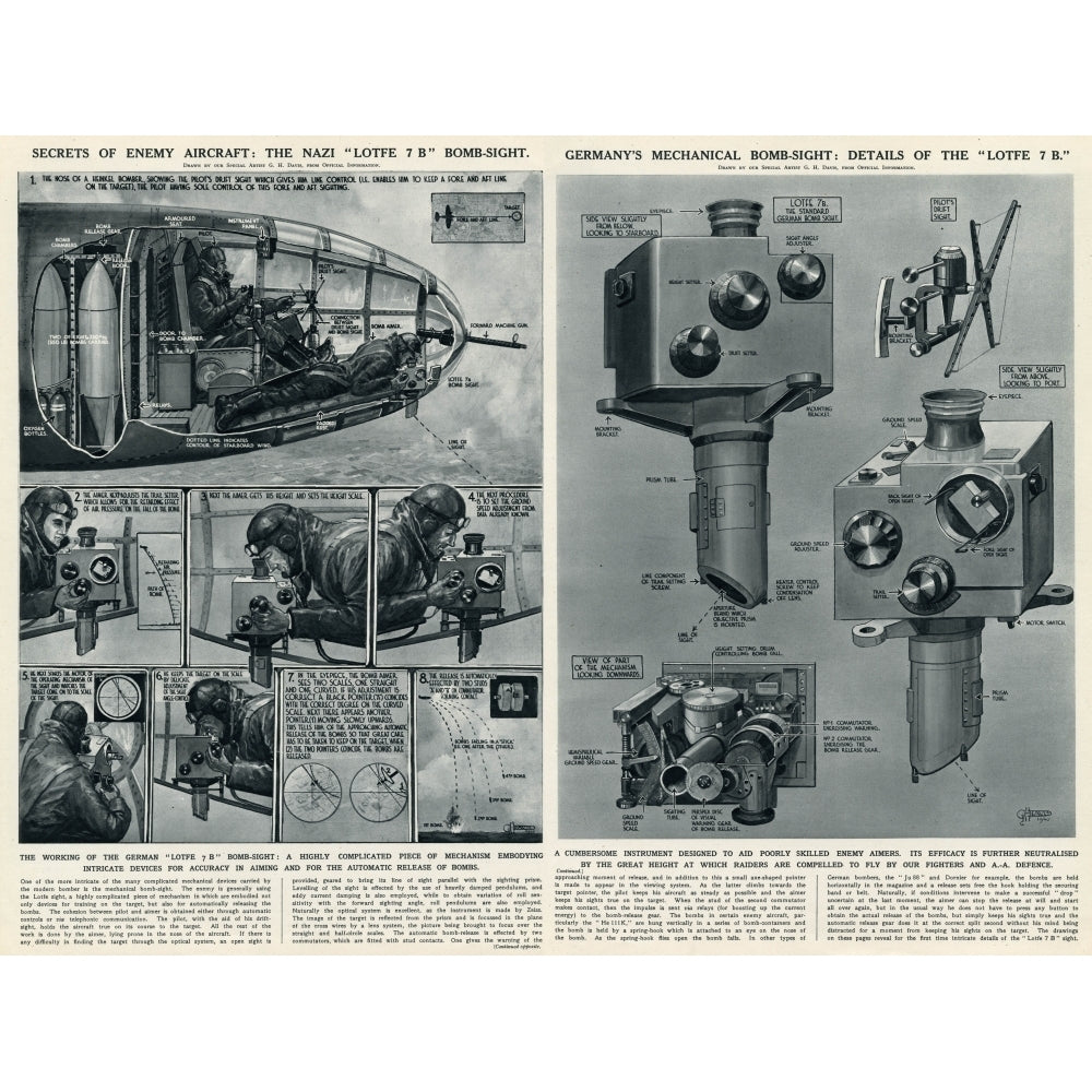 German Lotfe 7B Bomb Sight By G. H. Davis Poster Print By ?? Illustrated London News Ltdmary Evans Image 1