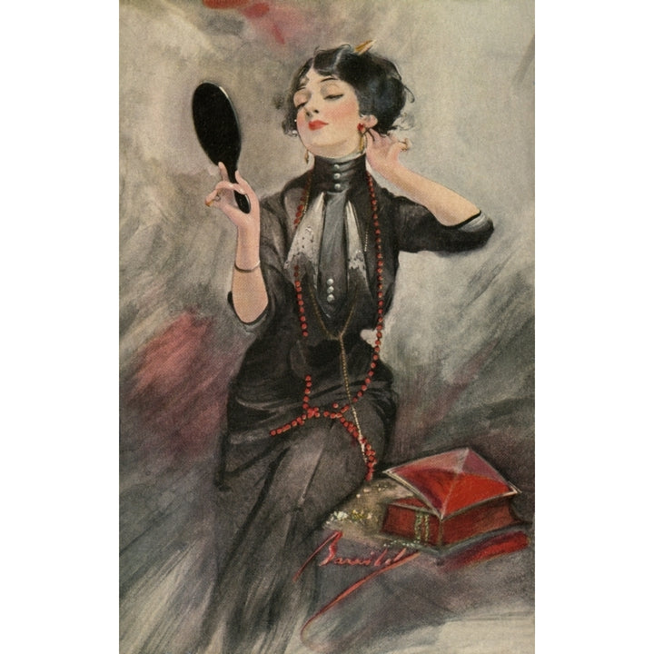 Elegant Woman In Black Poster Print By Mary Evans Picture Library Peter and Dawn Cope Collection Image 2