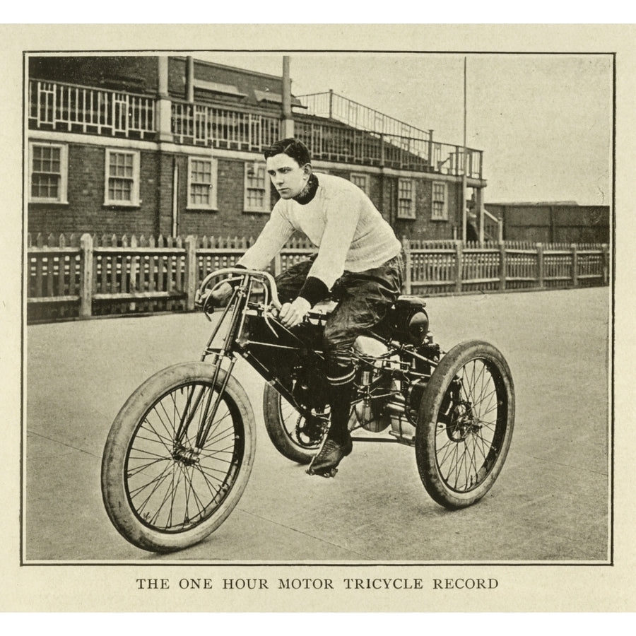 The One Hour Motor Tricycle Record Poster Print By The Institution Of Mechanical Engineersmary Evans Image 1