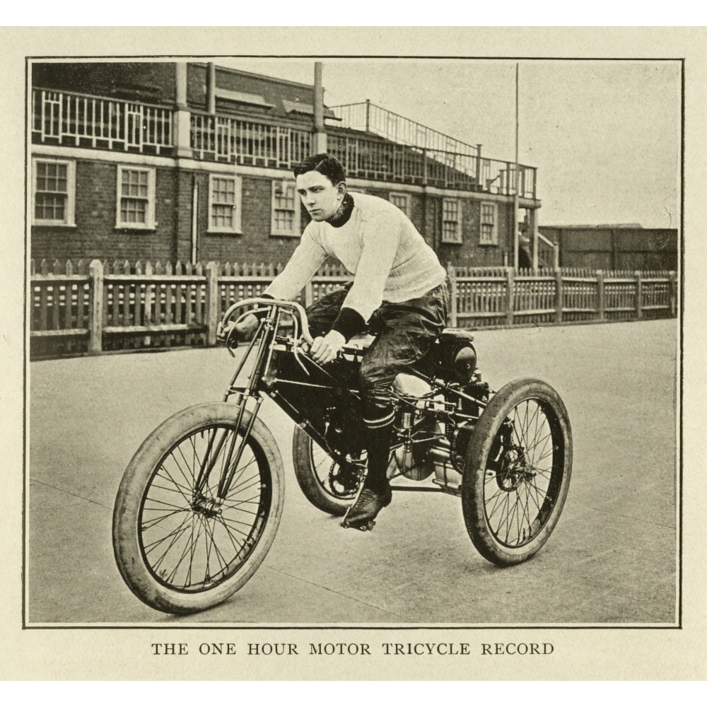 The One Hour Motor Tricycle Record Poster Print By The Institution Of Mechanical Engineersmary Evans Image 2