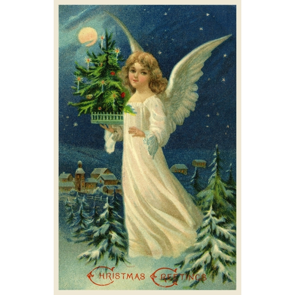 Christmas Angel Poster Print By Mary Evans Picture Librarypeter and Dawn Cope Collection Image 1