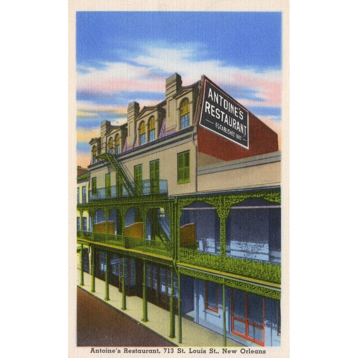 AntoineS Restaurant St Louis Street Orleans Usa Poster Print By Mary Evans Pharcide Image 1