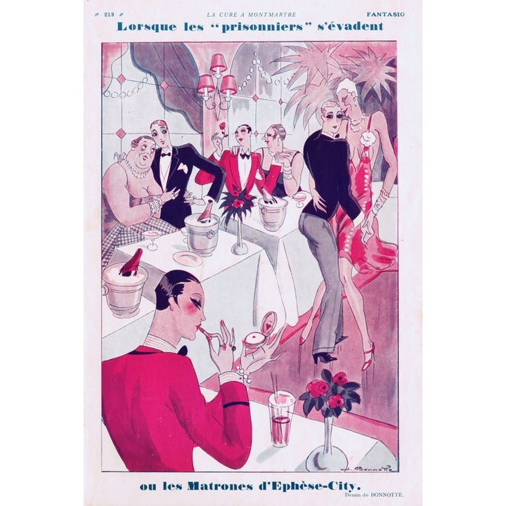 A Sketch Of A Rather Jolly Scene From A Lesbian Bar Or Dan Print By Mary Evans Jazz Age Club Collection Image 2