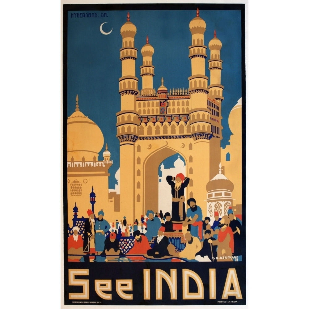 Poster Advertising The Charminar Hyderabad India Print By Mary Evans Picture Libraryonslow Auctions Limited Image 2