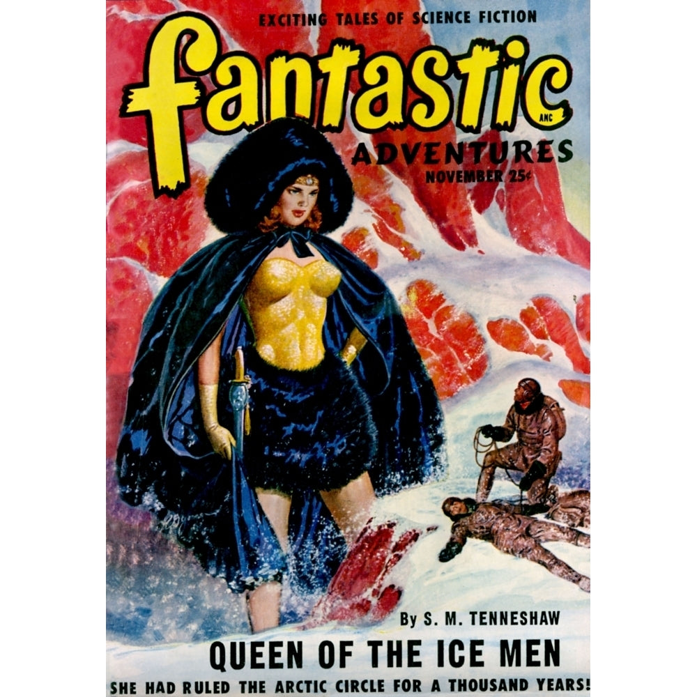 Fantastic Adventures - Queen Of The Ice Men Poster Print By Mary Evans Picture Library Image 2