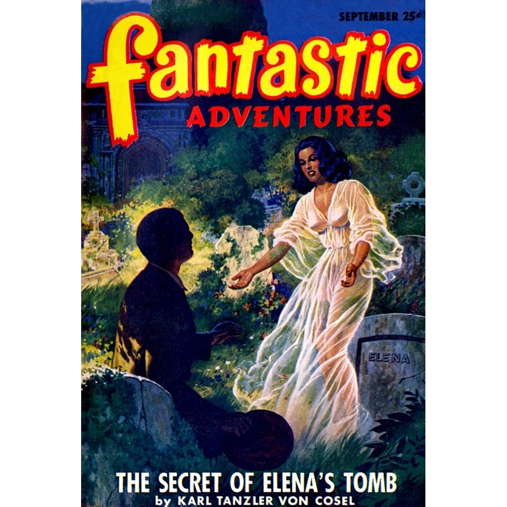 Fantastic Adventures - The Secret Of ElenaS Tomb Poster Print By Mary Evans Picture Library Image 1