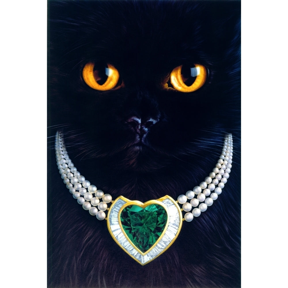 Diamonds are cats best friend Poster Print by Andrew Farley Image 1