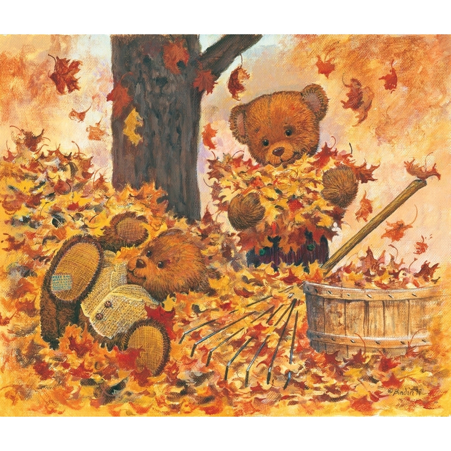 The leaf pile Poster Print by John Bindon Image 1