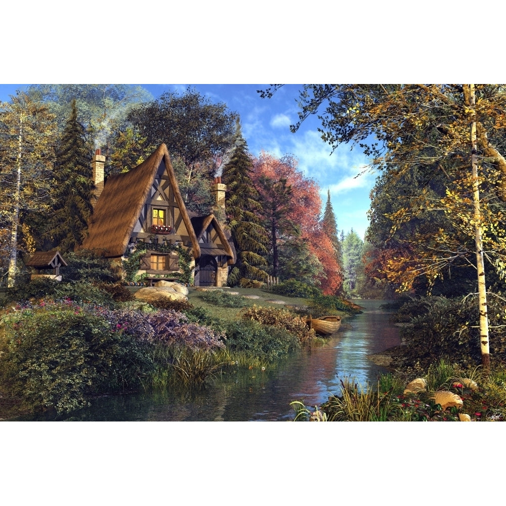 Fairytale Cottage Poster Print by Dominic Davidson Image 1