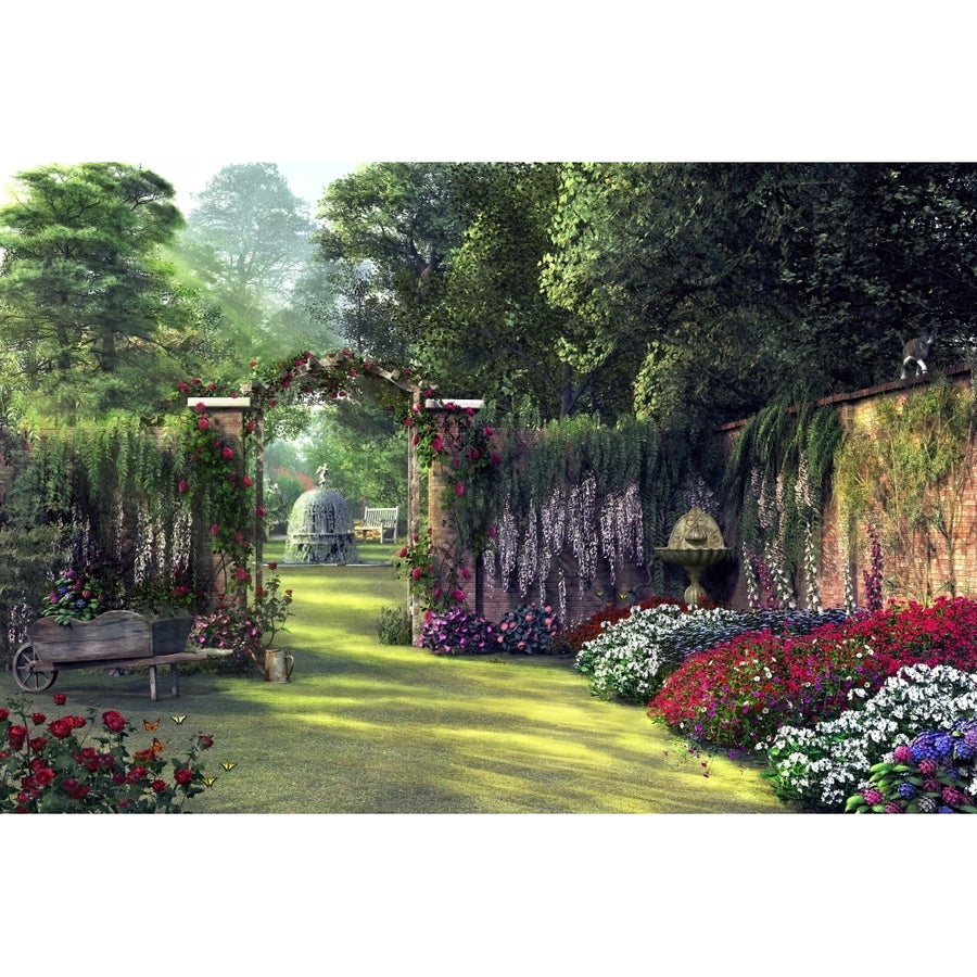 Floral garden Poster Print by Dominic Davidson Image 1