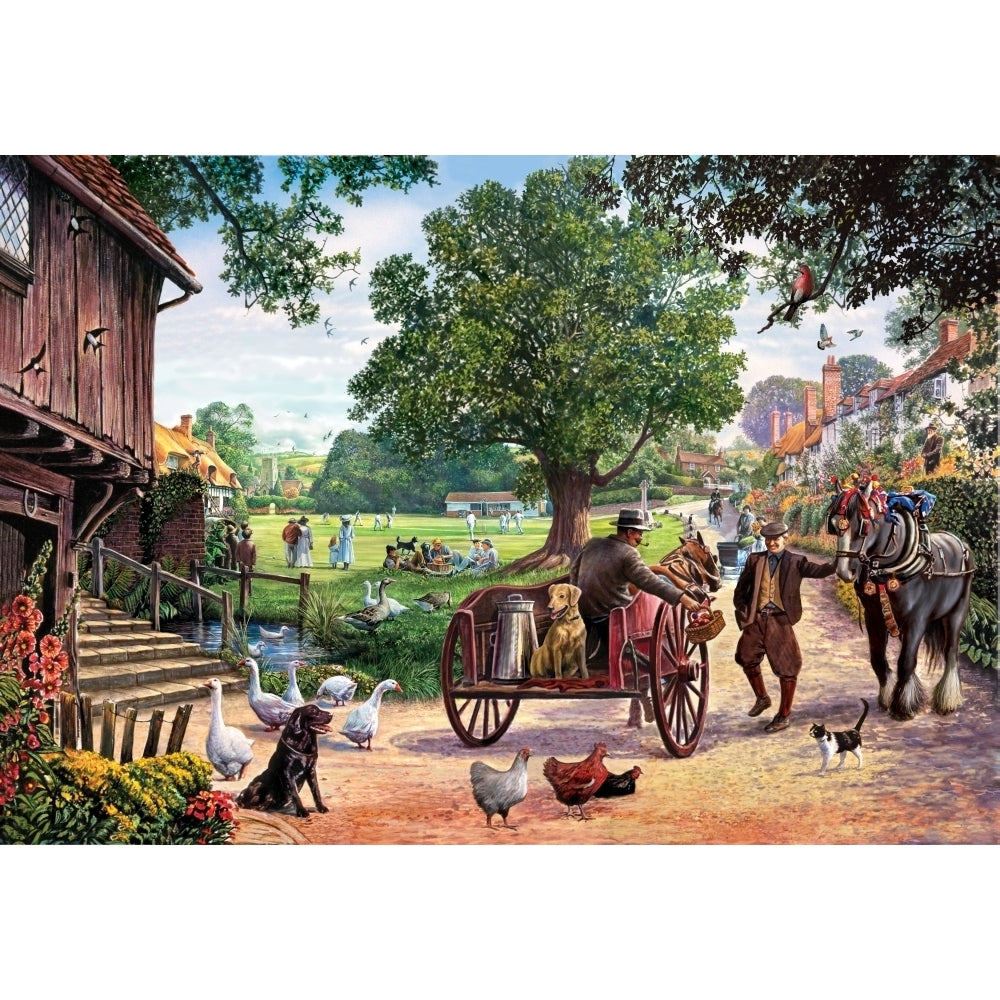 The Village Green Poster Print by Steve Crisp Image 1