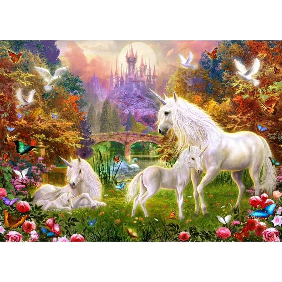 The Castle Unicorns Poster Print by Jan Patrick Image 1